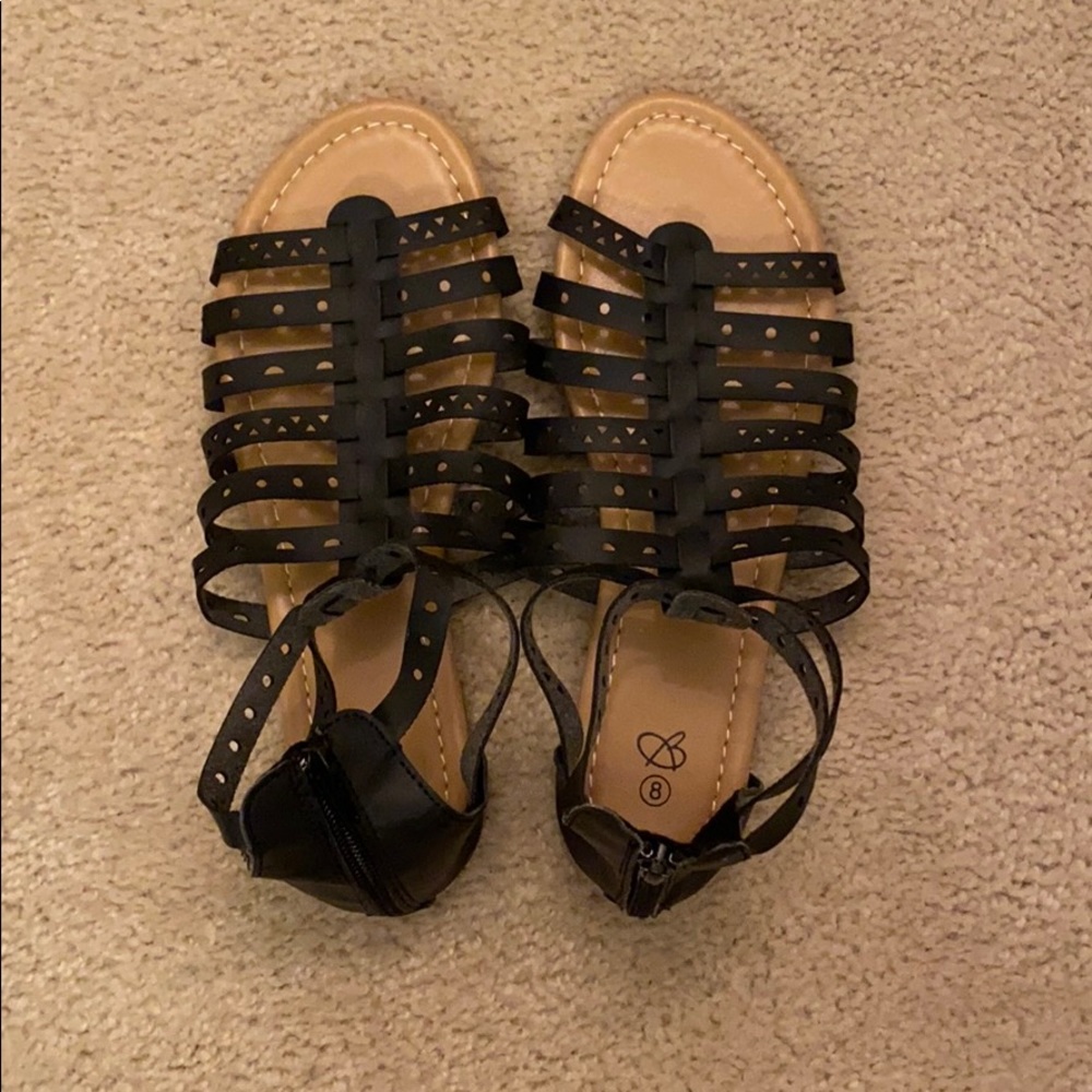 Black strappy sandals